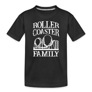 Scooter Coaster Family - Kids' Premium Organic T-Shirt - black - Front