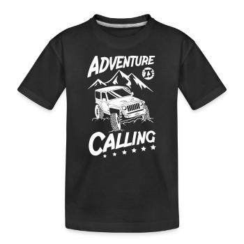L’aventure appelle les Jeeps - T-shirt bio Premium Enfant - noir - Devant