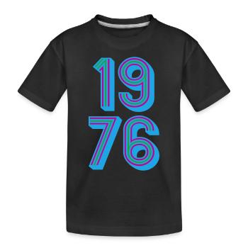 1976 Année de naissance | Couleurs changeantes - T-shirt bio Premium Enfant - noir - Devant