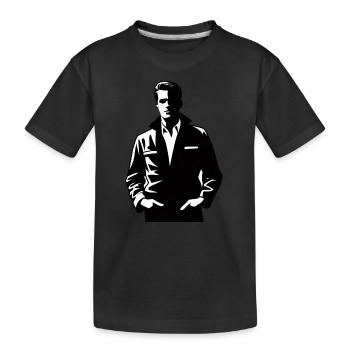 Noir Mystery: Mann im Schatten - Kinder Premium Bio T-Shirt - Schwarz - Vorne