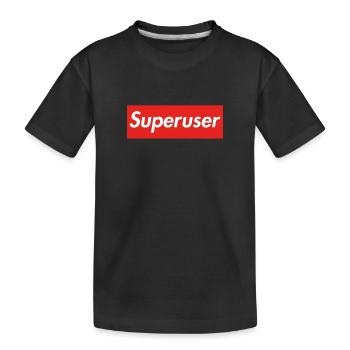 super-utilisateur - T-shirt bio Premium Enfant - noir - Devant