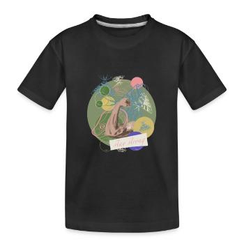 Stay Strong with text - Kids' Premium Organic T-Shirt - black - Front