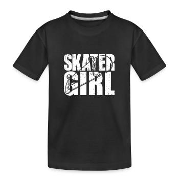 Skater Girl | Skateboarding for Skateboarder - Kids' Premium Organic T-Shirt - black - Front