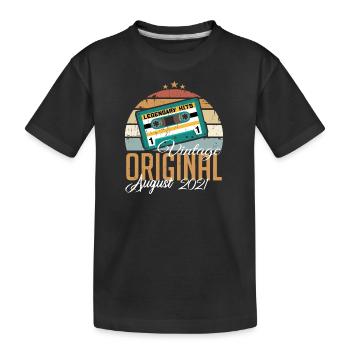 August 2021 Anniversary 2021 Legends August - Kids' Premium Organic T-Shirt - black - Front