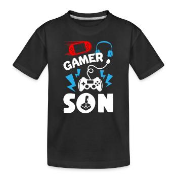 Fils de joueur - T-shirt bio Premium Enfant - noir - Devant