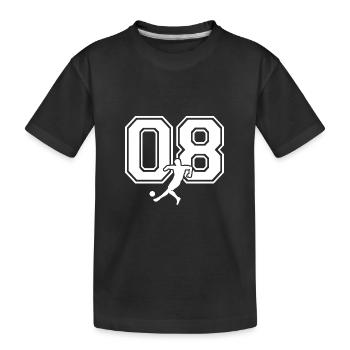 Soccer Number 08 Soccer Player - Kids' Premium Organic T-Shirt - black - Front