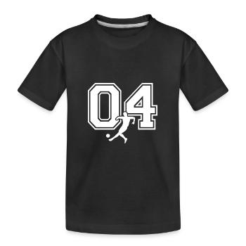 Soccer Number 04 Soccer Player - Kids' Premium Organic T-Shirt - black - Front