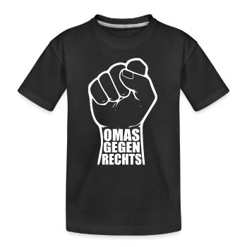 Omas gegen rechts - Kinder Premium Bio T-Shirt - Schwarz - Vorne