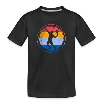 Conception de lecteur de padel vintage avec lecteur de padel - T-shirt bio Premium Enfant - noir - Devant