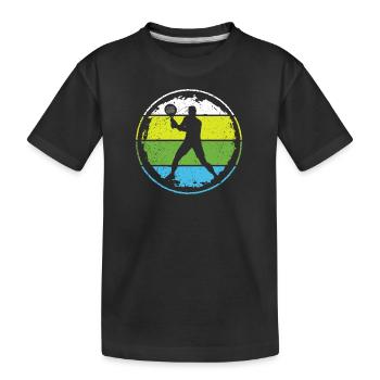 Padel-Tennis Padel Spieler Padelspieler - Kinder Premium Bio T-Shirt - Schwarz - Vorne