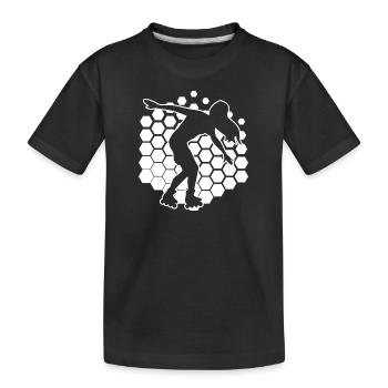 Patin à roulettes pour hommes Patins à roulettes Patins à roulettes - T-shirt bio Premium Enfant - noir - Devant
