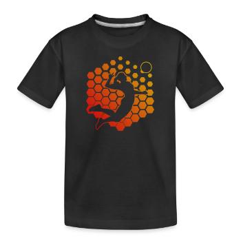 Volley-ball Joueurs de volley-ball - T-shirt bio Premium Enfant - noir - Devant