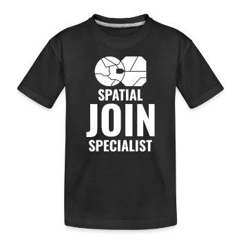 Spatial Join GIS Data Analyst Mapping Expert - Kids' Premium Organic T-Shirt - black - Front