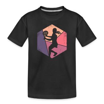 Padel Player Design Padel Tennis Girl - Kids' Premium Organic T-Shirt - black - Front