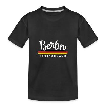 Berlin Deutschland - Kinder Premium Bio T-Shirt - Schwarz - Vorne