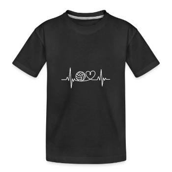 Volley-ball Joueurs de volley-ball - T-shirt bio Premium Enfant - noir - Devant