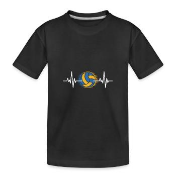 Volley-ball Joueurs de volley-ball - T-shirt bio Premium Enfant - noir - Devant
