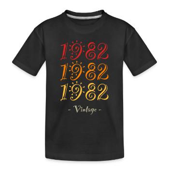 Jahrgang 1982 - Kinder Premium Bio T-Shirt - Schwarz - Vorne