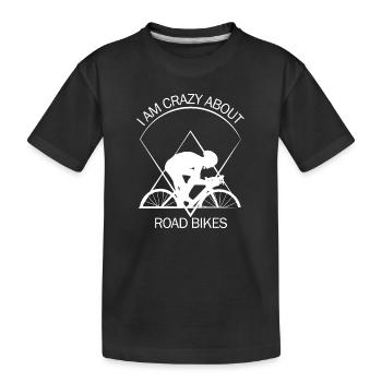 Racer - Kids' Premium Organic T-Shirt - black - Front