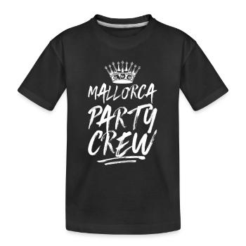 Mallorca Party Crew Spruch - Kinder Premium Bio T-Shirt - Schwarz - Vorne