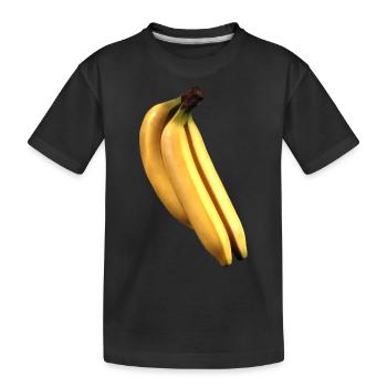 banane banana obst veggie gemuese fruits87 - Kinder Premium Bio T-Shirt - Schwarz - Vorne