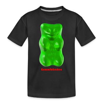 Gummibärchen - Kinder Premium Bio T-Shirt - Schwarz - Vorne