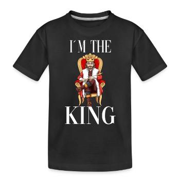 I am the king - Kids' Premium Organic T-Shirt - black - Front