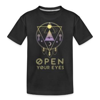 Open Your Eyes Allsehende Eye Cadeau Boho - T-shirt bio Premium Enfant - noir - Devant