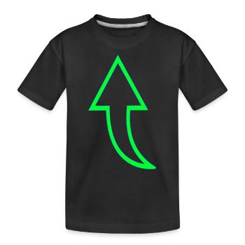 Pfeil nach oben - Kinder Premium Bio T-Shirt - Schwarz - Vorne