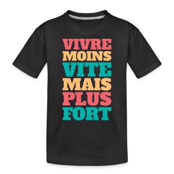 langsames Leben, Mama Bär, langsames Leben, Natur, langsam, ca - Kinder Premium Bio T-Shirt - Schwarz - Vorne