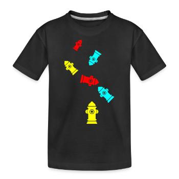 Icône de borne d’incendie - T-shirt bio Premium Enfant - noir - Devant