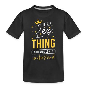 Sternzeichen Konstellation Glück - Kinder Premium Bio T-Shirt - Schwarz - Vorne