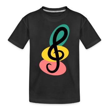 ETAGENSCHLÜSSEL. MUSIK. FELS. 21. JUNI. MUSIKFESTSPIELE - Kinder Premium Bio T-Shirt - Schwarz - Vorne