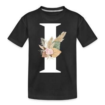 Brief Ich blühte - Kinder Premium Bio T-Shirt - Schwarz - Vorne