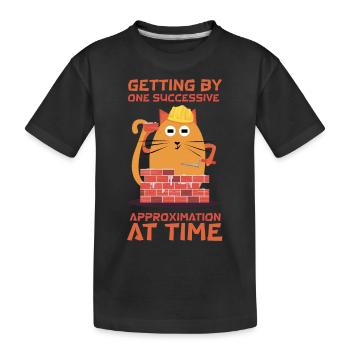 Citation Drôle avec Chat, Analyse du Comportement - T-shirt bio Premium Enfant - noir - Devant