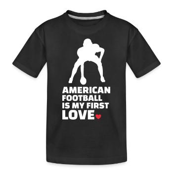 Ich Liebe Den Amerikanischen Fußball Stylish - Kinder Premium Bio T-Shirt - Schwarz - Vorne