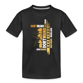 Dortmund Allemagne City Skyline Police Or - T-shirt bio Premium Enfant - noir - Devant