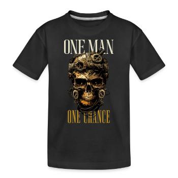 Un homme une chance sombre - T-shirt bio Premium Enfant - noir - Devant