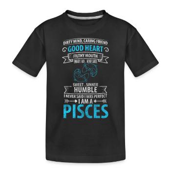 Superstition de l’anniversaire du zodiaque - T-shirt bio Premium Enfant - noir - Devant