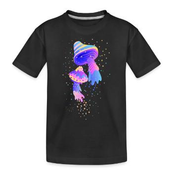Pilz Giftpilz Kreativ Fliegenpilz - Kinder Premium Bio T-Shirt - Schwarz - Vorne