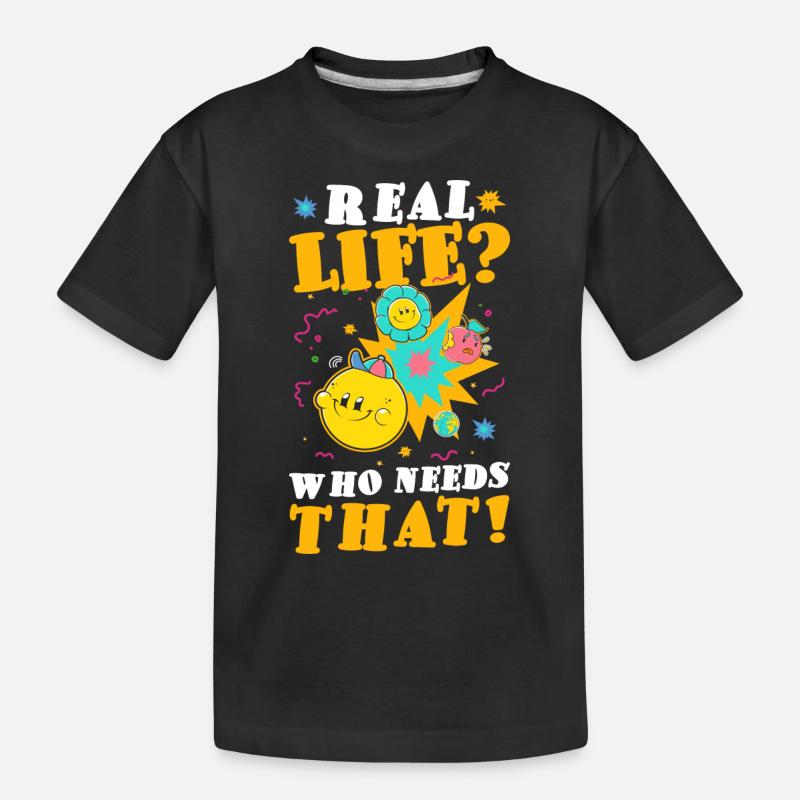 Comicstyle Kunst Boom - Kinder Premium Bio T-Shirt - Schwarz