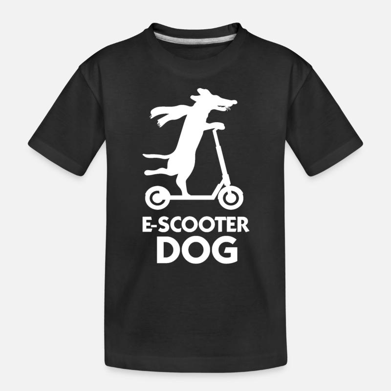 E-Scooter Roller Scooter - Kinder Premium Bio T-Shirt - Schwarz