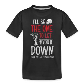 Totengräber Beruf Sarg Trauer - Kinder Premium Bio T-Shirt - Schwarz - Vorne