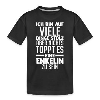Enkelin - Kinder Premium Bio T-Shirt - Schwarz - Vorne