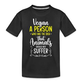 Mode de vie végétalien - T-shirt bio Premium Enfant - noir - Devant