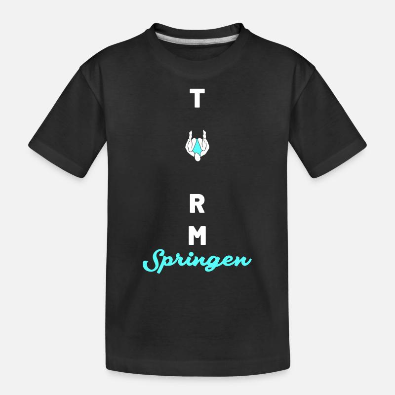 Turmspringenspringen figur - Kinder Premium Bio T-Shirt - Schwarz