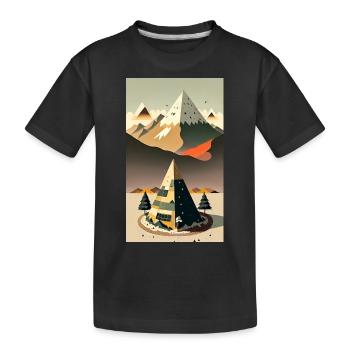 Berg - Kinder Premium Bio T-Shirt - Schwarz - Vorne