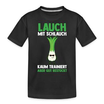 Bodybuilding Sport Fitness Lauch - Kinder Premium Bio T-Shirt - Schwarz - Vorne