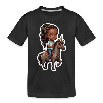 Idée cadeau Noël enfant - T-shirt bio Premium Enfant - noir - Devant