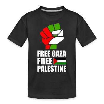 Free gaza Free palestine - Kids' Premium Organic T-Shirt - black - Front